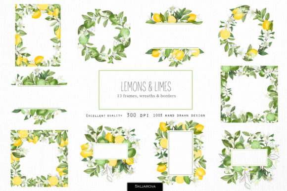 Download Lemons and Limes Wreaths and Frames - Wreaths Collection